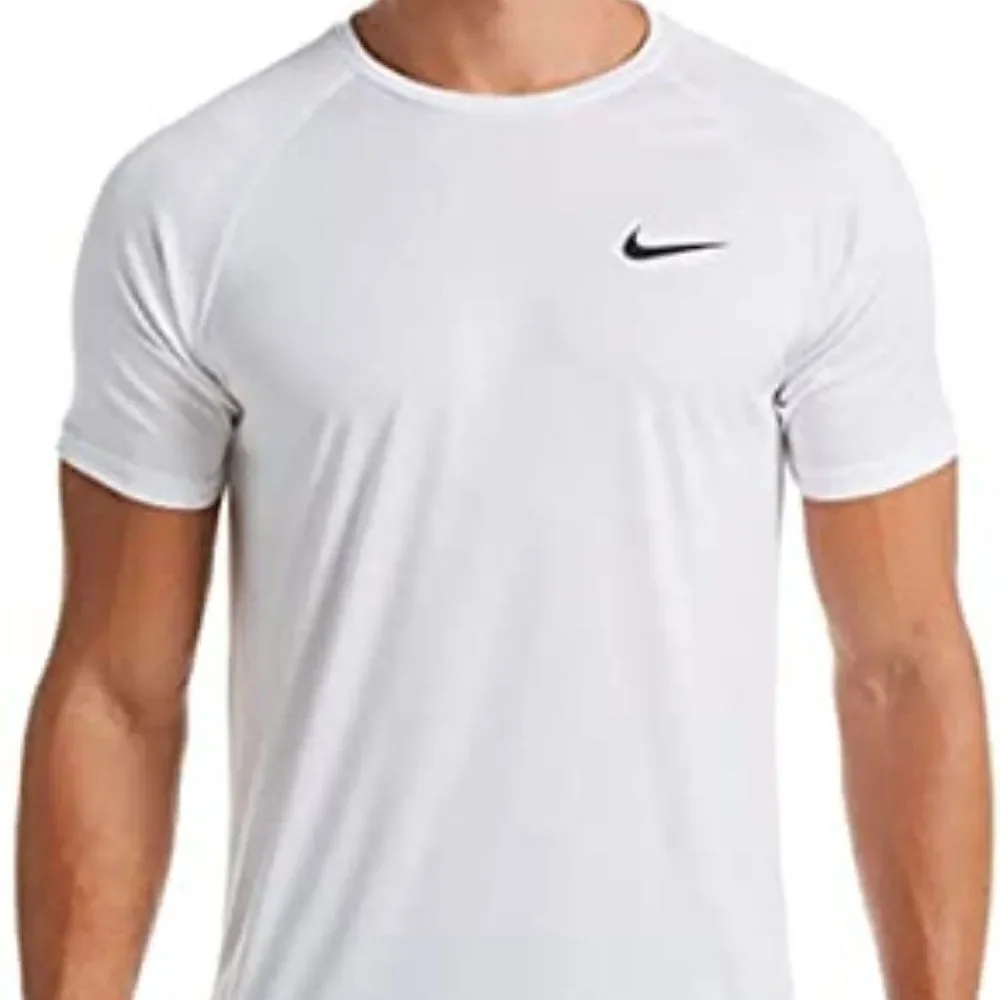 Nike Men's Dri-FIT UPF 40+ Hydro Guard Swim White Tee Shirt Size medium
